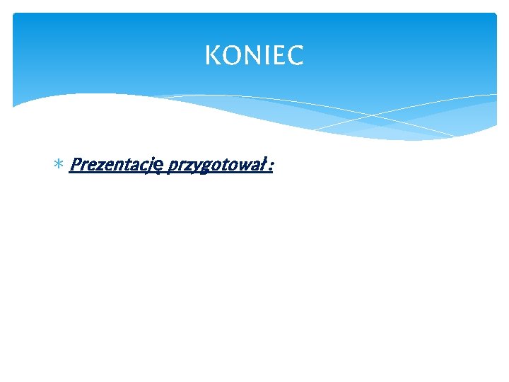 KONIEC ∗ Prezentację przygotował : 