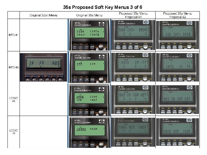 35 s Proposed Soft Key Menus 3 of 6 