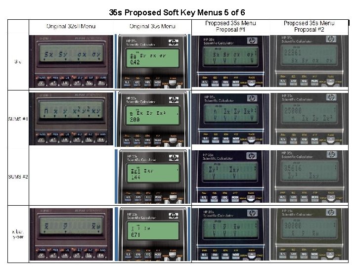 35 s Proposed Soft Key Menus 5 of 6 