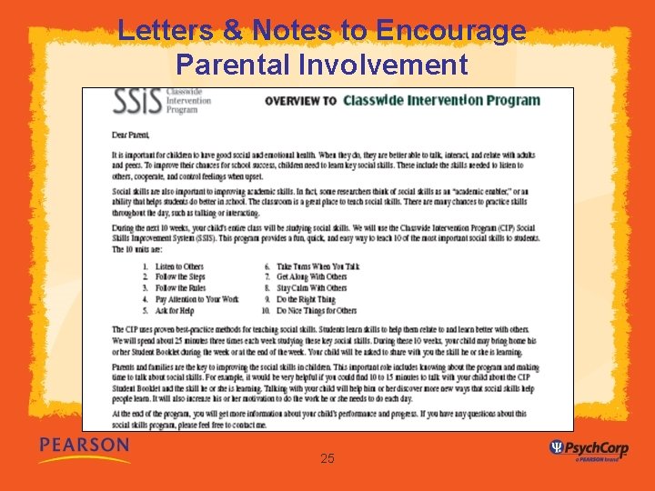 Letters & Notes to Encourage Parental Involvement 25 