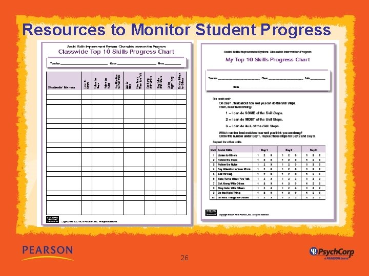 Resources to Monitor Student Progress 26 