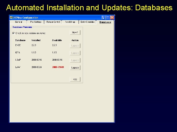 Automated Installation and Updates: Databases 