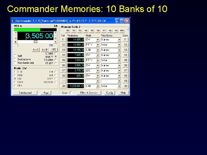 Commander Memories: 10 Banks of 10 