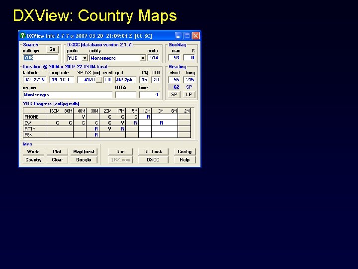 DXView: Country Maps 