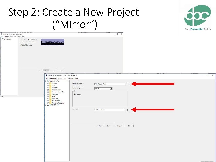 Step 2: Create a New Project (“Mirror”) 
