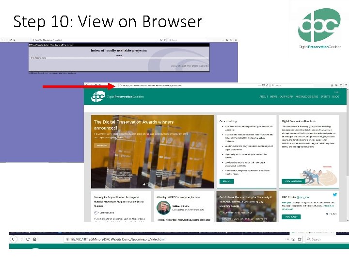 Step 10: View on Browser 