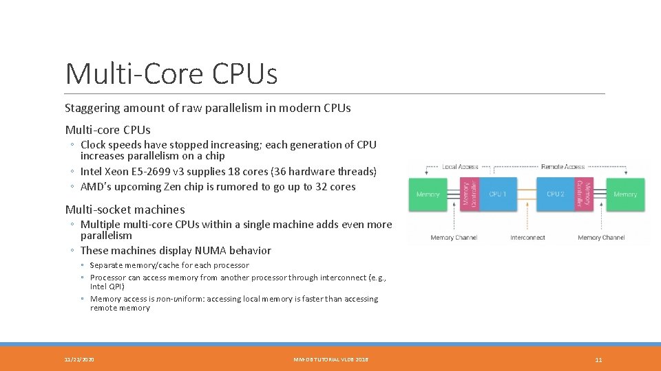Multi-Core CPUs Staggering amount of raw parallelism in modern CPUs Multi-core CPUs ◦ Clock
