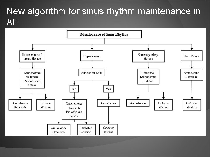 New algorithm for sinus rhythm maintenance in AF 