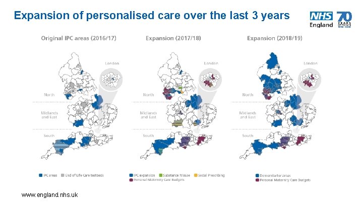 Expansion of personalised care over the last 3 years www. england. nhs. uk 7