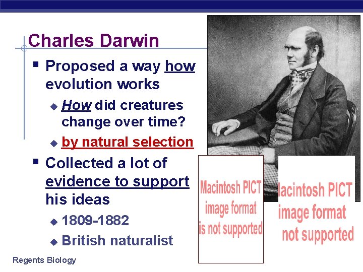 Charles Darwin § Proposed a way how evolution works How did creatures change over