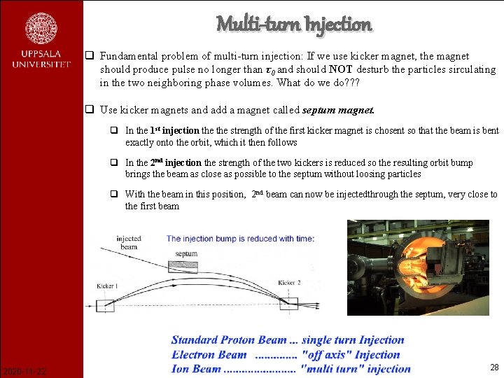 Multi-turn Injection q Fundamental problem of multi-turn injection: If we use kicker magnet, the