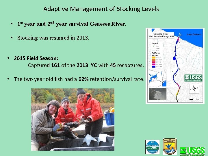 Adaptive Management of Stocking Levels • 1 st year and 2 nd year survival