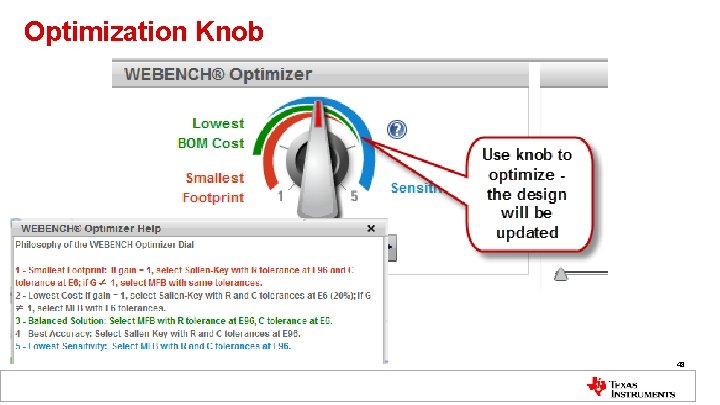 Optimization Knob 48 