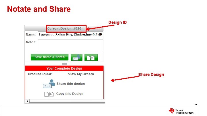 Notate and Share Design ID Share Design 51 