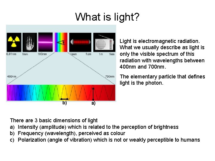 Bringing light into the chaos A general introduction