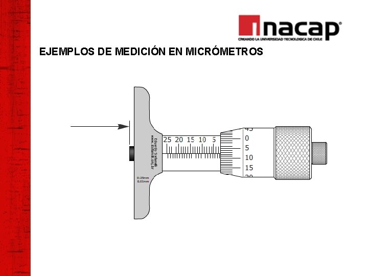 EJEMPLOS DE MEDICIÓN EN MICRÓMETROS 