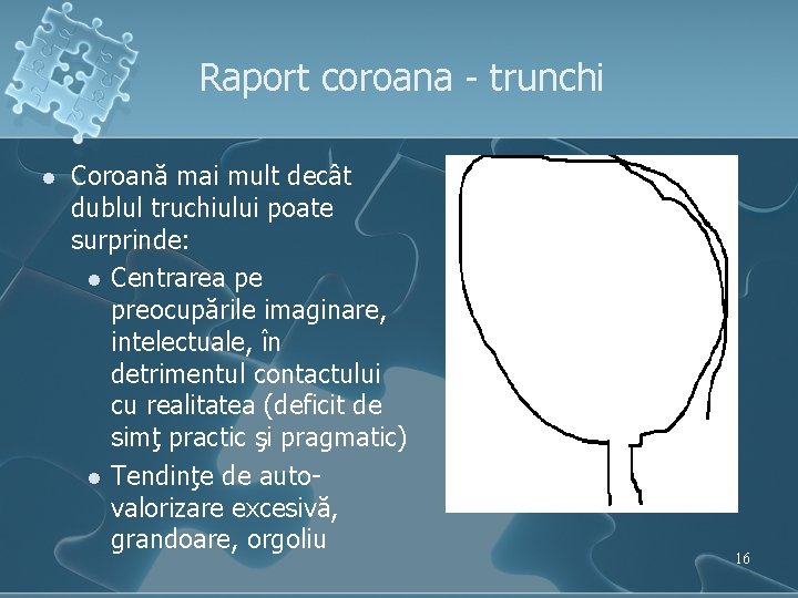 Raport coroana - trunchi l Coroană mai mult decât dublul truchiului poate surprinde: l