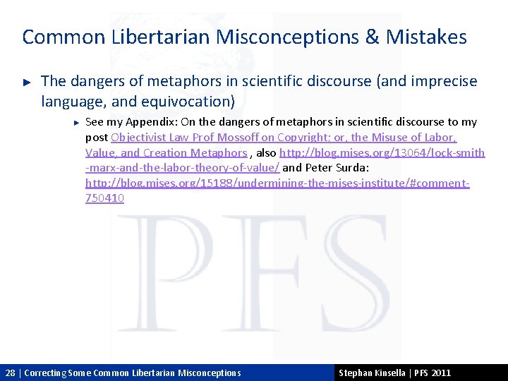 Common Libertarian Misconceptions & Mistakes ► The dangers of metaphors in scientific discourse (and