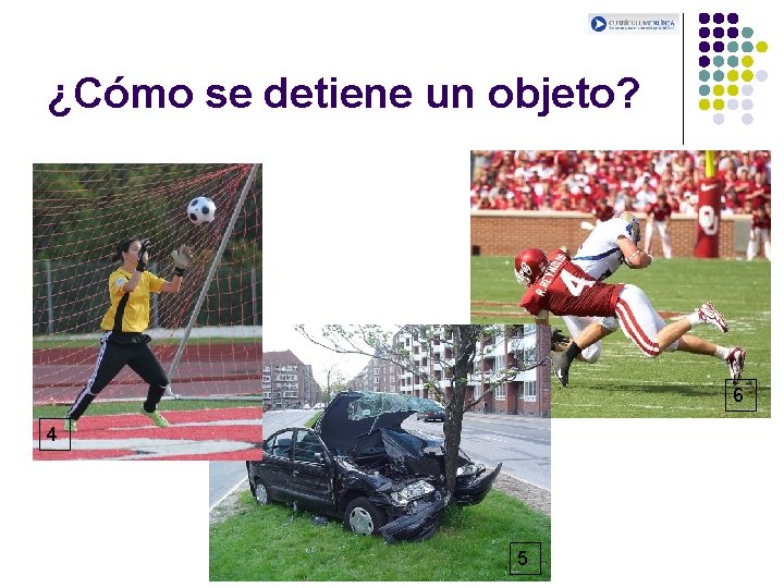 ¿Cómo se detiene un objeto? 6 4 5 ¿Cómo se detiene un objeto? 6 4 5