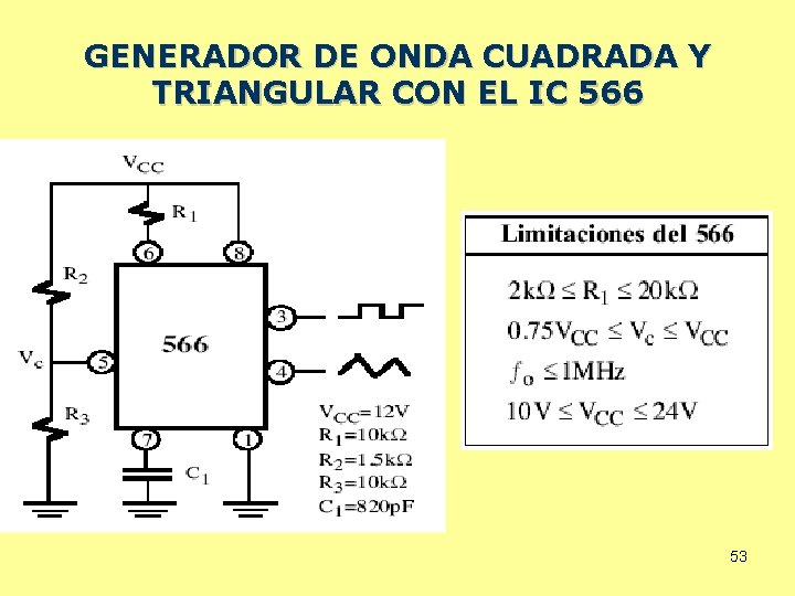 GENERADOR DE ONDA CUADRADA Y TRIANGULAR CON EL IC 566 53 