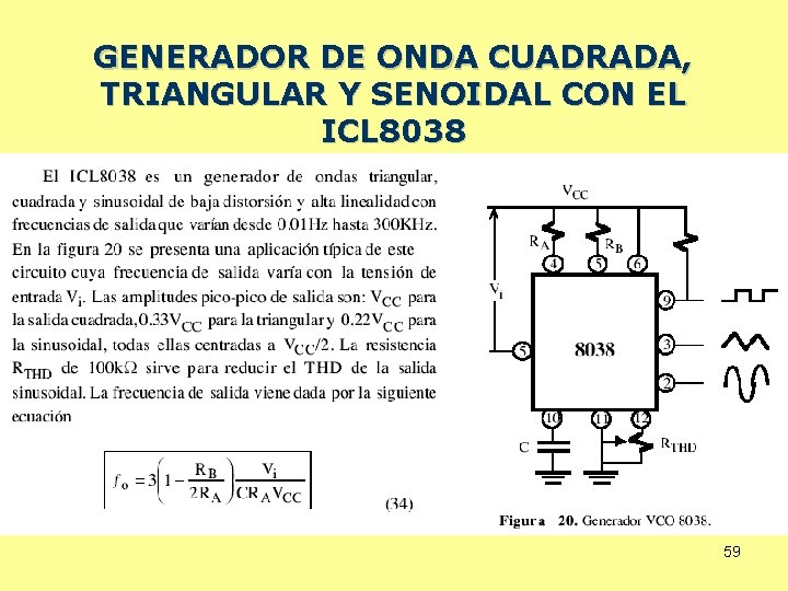 GENERADOR DE ONDA CUADRADA, TRIANGULAR Y SENOIDAL CON EL ICL 8038 59 