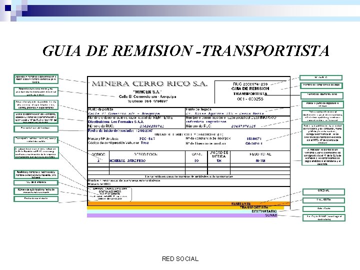 GUIA DE REMISION -TRANSPORTISTA RED SOCIAL 