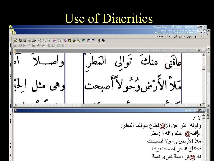 Use of Diacritics Bibliotheca Alexandrina 24 