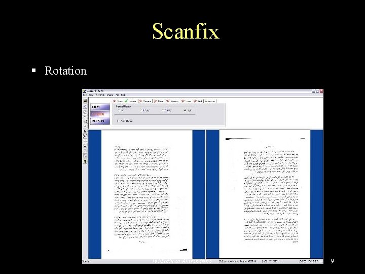Scanfix § Rotation Bibliotheca Alexandrina 9 
