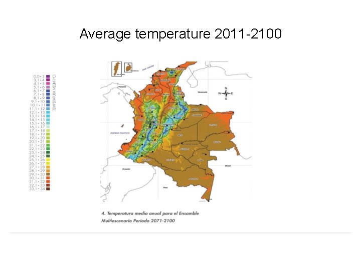 Average temperature 2011 -2100 