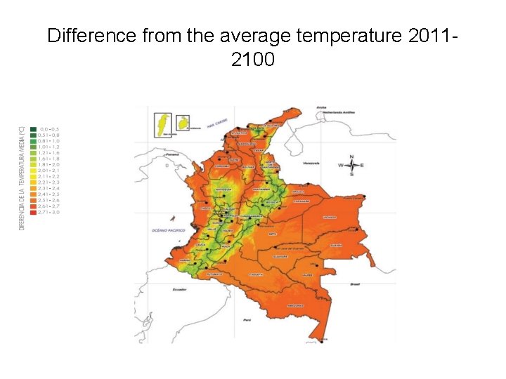 Difference from the average temperature 20112100 