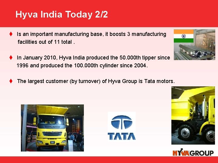 Hyva India Today 2/2 t Is an important manufacturing base, it boosts 3 manufacturing