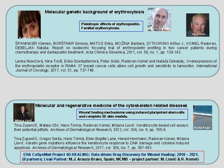 Molecular genetic background of erythrocytosis Pleiotropic effects of erythropoietin. Familial erythorcytosis. Arthur J. Sytkowsky