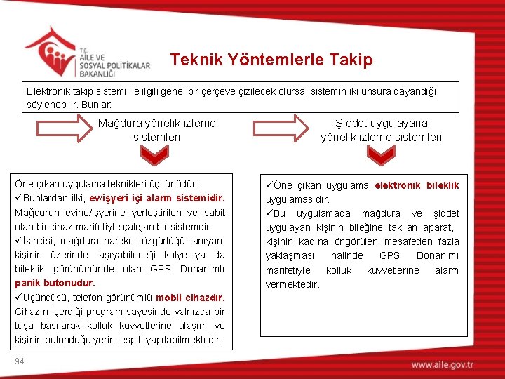 Teknik Yöntemlerle Takip Elektronik takip sistemi ile ilgili genel bir çerçeve çizilecek olursa, sistemin