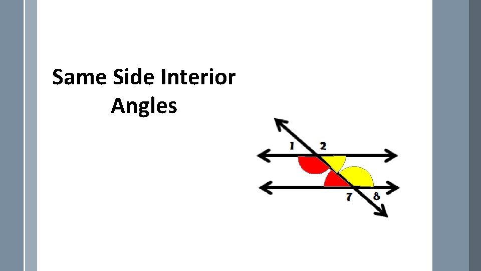 Same Side Interior Angles 