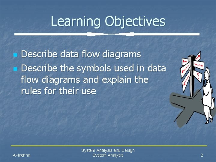 Learning Objectives n n Describe data flow diagrams Describe the symbols used in data