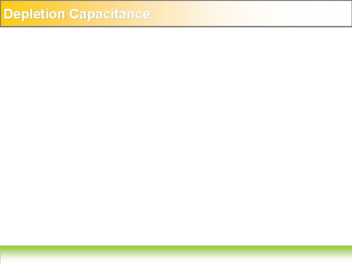 Depletion Capacitance 