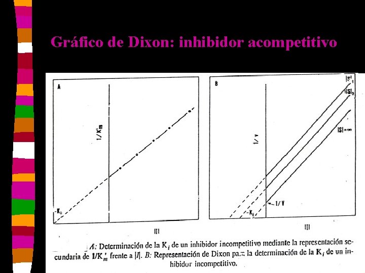 Gráfico de Dixon: inhibidor acompetitivo 