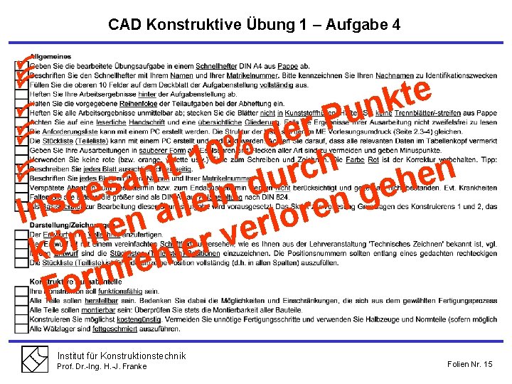 CAD Konstruktive Übung 1 – Aufgabe 4 e t k un P r e