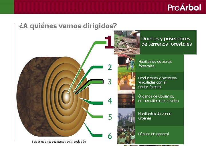 ¿A quiénes vamos dirigidos? La CONAFOR tiene como objetivo desarrollar, favorecer e impulsar las