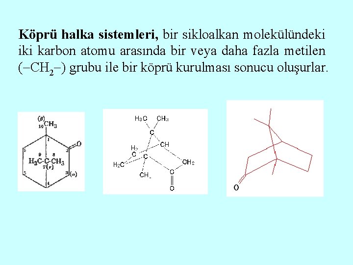Köprü halka sistemleri, bir sikloalkan molekülündeki iki karbon atomu arasında bir veya daha fazla
