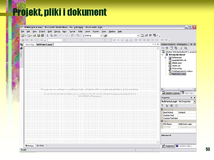 Projekt, pliki i dokument 50 