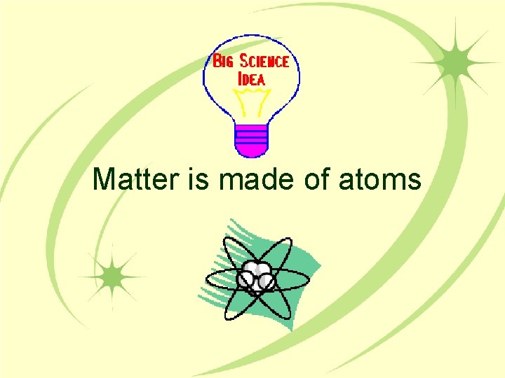 Matter is made of atoms 