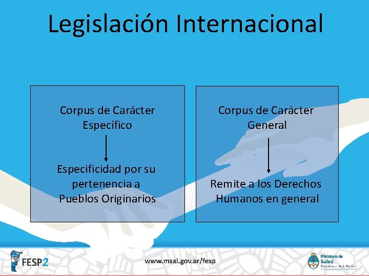 Legislación Internacional Corpus de Carácter Específico Corpus de Carácter General Especificidad por su pertenencia