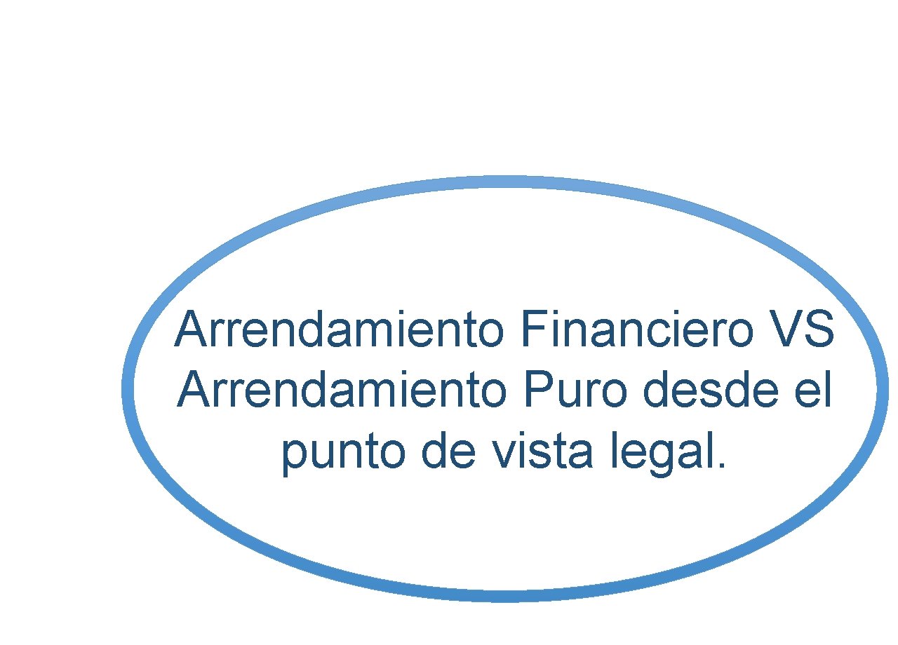 Arrendamiento Financiero VS Arrendamiento Puro desde el punto de vista legal. 