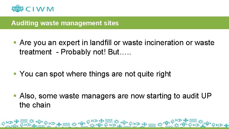 Auditing waste management sites § Are you an expert in landfill or waste incineration