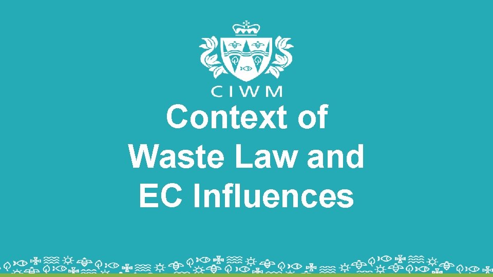 Context of Waste Law and EC Influences 