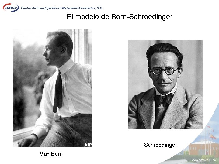 El modelo de Born-Schroedinger Max Born 