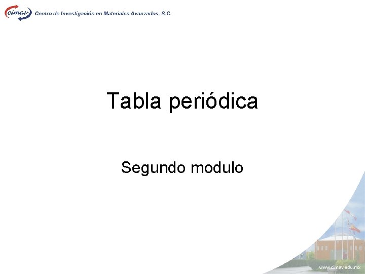 Tabla periódica Segundo modulo 