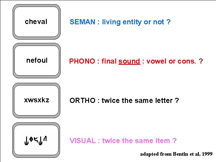 cheval + SEMAN : living entity or not ? nefoul + PHONO : final