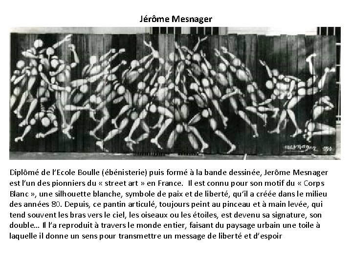 Jérôme Mesnager Diplômé de l’Ecole Boulle (ébénisterie) puis formé à la bande dessinée, Jerôme